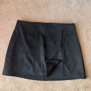 Altar'd State Large Faux Suede Skirt Black